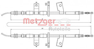 METZGER 17.3513 - Seilzug, Feststellbremse