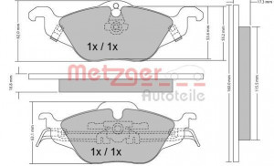 METZGER 1170063 - Bremsbelagsatz, Scheibenbremse
