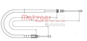 METZGER 10.6685 - Seilzug, Feststellbremse