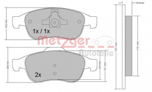 METZGER 1170265 - Bremsbelagsatz, Scheibenbremse