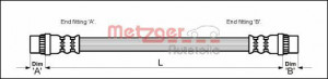METZGER 4111153 - Bremsschlauch