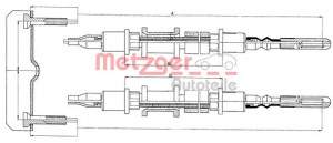 METZGER 11.5821 - Seilzug, Feststellbremse