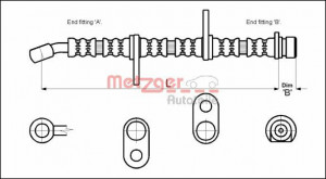 METZGER 4113605 - Bremsschlauch