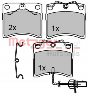METZGER 1170664 - Bremsbelagsatz, Scheibenbremse