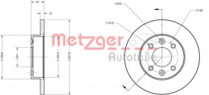 METZGER 6110034 - Bremsscheibe