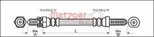 METZGER 4112103 - Bremsschlauch