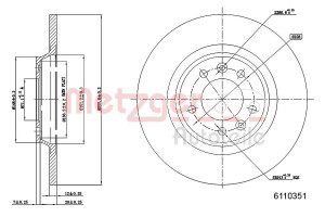 METZGER 6110351 - Bremsscheibe