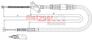 METZGER 17.2721 - Seilzug, Feststellbremse