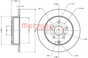 METZGER 6110455 - Bremsscheibe