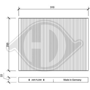 DIEDERICHS DCI1132 - Filter, Innenraumluft