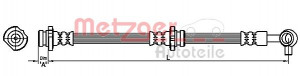 METZGER 4111228 - Bremsschlauch