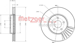 METZGER 6110078 - Bremsscheibe