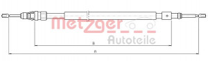 METZGER 10.4523 - Seilzug, Feststellbremse