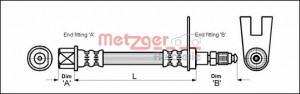 METZGER 4111159 - Bremsschlauch