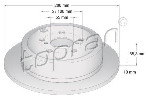 TOPRAN 600596 - Bremsscheibe