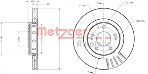 METZGER 6110375 - Bremsscheibe