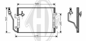 DIEDERICHS DCC1261 - Kondensator, Klimaanlage