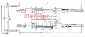 METZGER 11.5971 - Seilzug, Feststellbremse