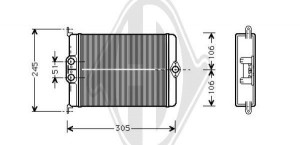 DIEDERICHS DCM1133 - Wärmetauscher, Innenraumheizung