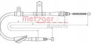 METZGER 10.5157 - Seilzug, Feststellbremse