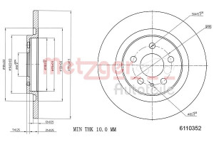 METZGER 6110352 - Bremsscheibe