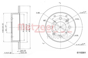 METZGER 6110081 - Bremsscheibe