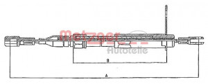 METZGER 10.943 - Seilzug, Feststellbremse