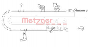 METZGER 17.5060 - Seilzug, Feststellbremse