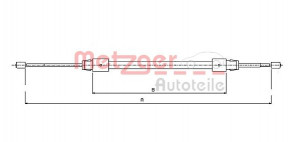 METZGER 10.9322 - Seilzug, Feststellbremse