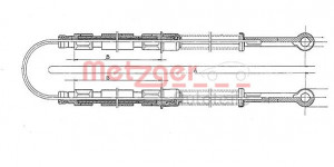 METZGER 12.102E - Seilzug, Feststellbremse