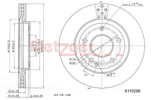 METZGER 6110298 - Bremsscheibe