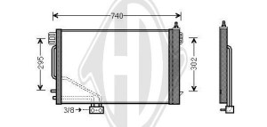 DIEDERICHS DCC1267 - Kondensator, Klimaanlage