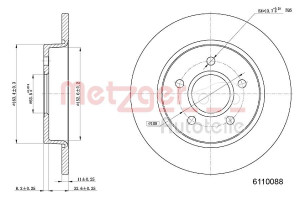 METZGER 6110088 - Bremsscheibe