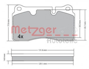 METZGER 1170366 - Bremsbelagsatz, Scheibenbremse