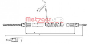 METZGER 11.5666 - Seilzug, Feststellbremse