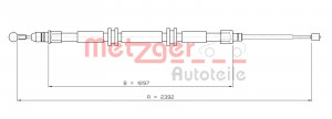 METZGER 11.6686 - Seilzug, Feststellbremse