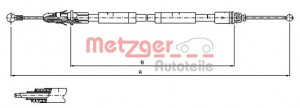 METZGER 11.6805 - Seilzug, Feststellbremse