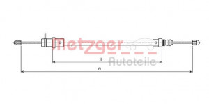 METZGER 491.1 - Seilzug, Feststellbremse