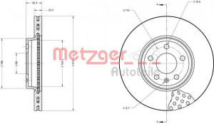 METZGER 6110138 - Bremsscheibe