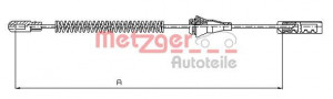 METZGER 11.5763 - Seilzug, Feststellbremse