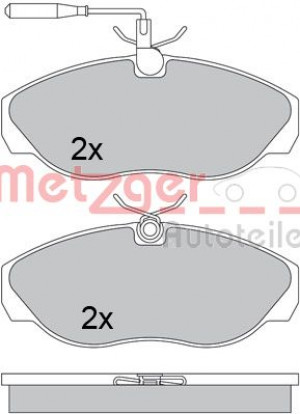 METZGER 1170477 - Bremsbelagsatz, Scheibenbremse