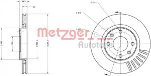 METZGER 6110023 - Bremsscheibe