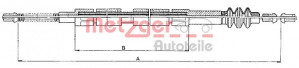 METZGER 10.9847 - Seilzug, Feststellbremse