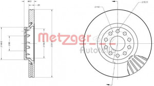 METZGER 6110100 - Bremsscheibe