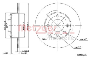 METZGER 6110585 - Bremsscheibe