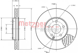 METZGER 6110587 - Bremsscheibe