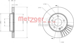 METZGER 6110135 - Bremsscheibe