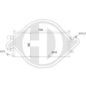 DIEDERICHS DCC1358 - Kondensator, Klimaanlage