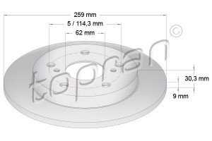 TOPRAN 600594 - Bremsscheibe