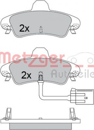 METZGER 1170491 - Bremsbelagsatz, Scheibenbremse